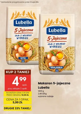 Makaron 5-jajeczna krajanka promocja w Delikatesy Centrum