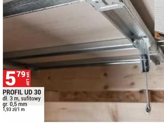 Profil UD 30 dł. 3m sufitowy gr. 0,5mm promocja w Merkury Market
