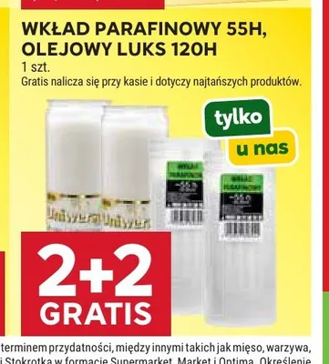 Wkład olejowy Luks 120h promocja w Stokrotka