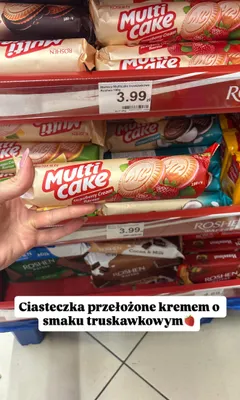Ciasteczka Roshen Multi Cake Strawberry Cream promocja w Dino