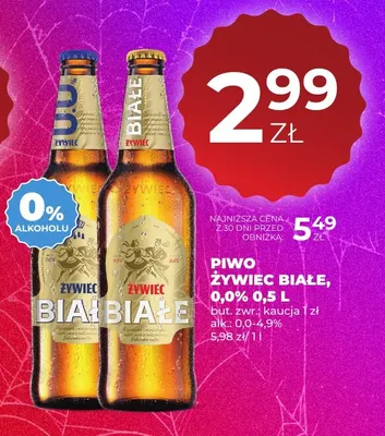 Piwo bezalkoholowe Żywiec Białe promocja w Duży Ben