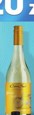 Wino białe Cono Sur Bicicleta Medium Sweet Chardonnay promocja w Żabka