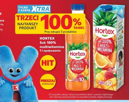 Sok 100% multiwitamina Hortex promocja w Kaufland