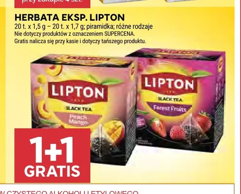Herbata ekspresowa piramidki Lipton Forest Fruits promocja w Stokrotka