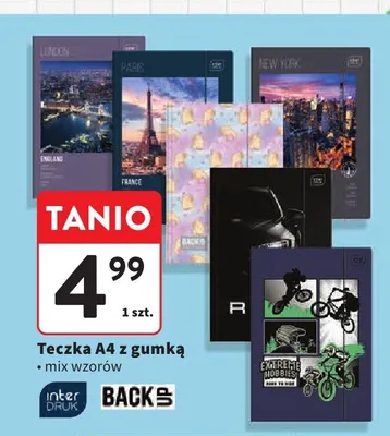 Teczka A4 z gumką Backs promocja w Intermarche