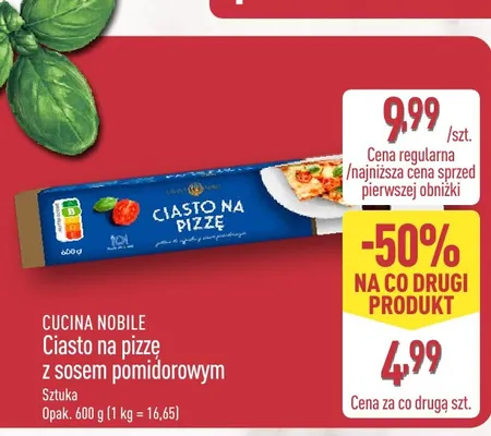 Ciasto na pizzę z sosem pomidorowym CUCINA NOBILE promocja w Aldi