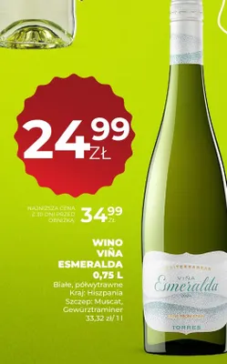 Wino białe Viña Esmeralda promocja w Duży Ben