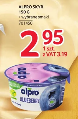 Skyr roślinny Alpro jagodowy promocja w Selgros