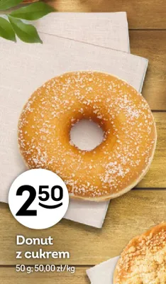 Donut z cukrem promocja w Żabka