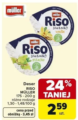 Deser Riso śmietanowo-mleczny 175-200g różne rodzaje promocja w Carrefour Market
