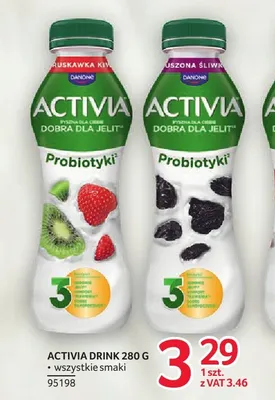 Jogurt pitny Activia Drink truskawka kiwi promocja w Selgros