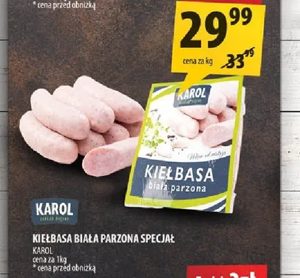 Kiełbasa biała parzona specjał KAROL promocja w Arhelan