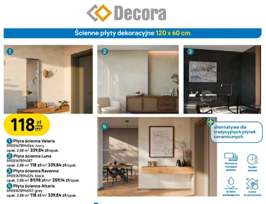 Płyta ścienna Velaris ivory Decora promocja w Castorama
