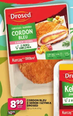 Cordon Bleu z serem i szynką z piersi kurczaka Drosed promocja w Stokrotka