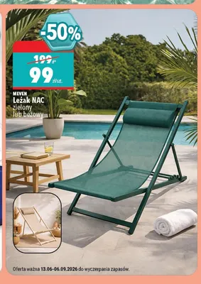 Leżak Meven NAC promocja w Biedronka Home