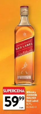 Whisky Johnnie Walker Red Label promocja w Intermarche