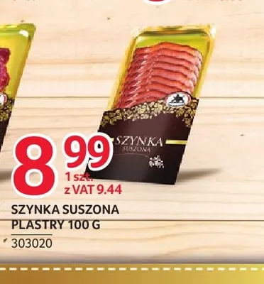 Szynka suszona plastry ZMB Białystok promocja w Selgros