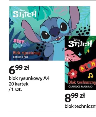 Blok rysunkowy A4 Disney Stitch 20 kartek promocja w Empik