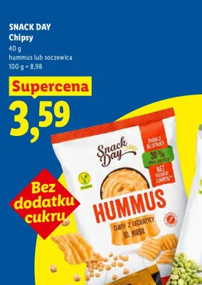 Chipsy soczewica Snack Day promocja w Lidl