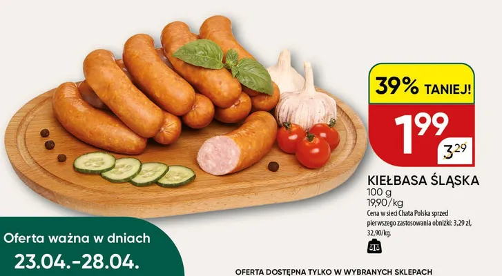 Kiełbasa śląska promocja w Chata Polska