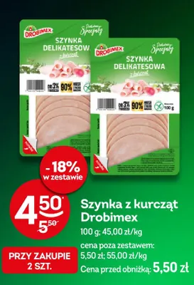 Szynka z kurcząt Drobimex promocja w Żabka