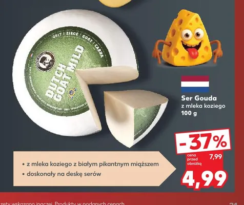 Ser Gouda z mleka koziego promocja w Kaufland