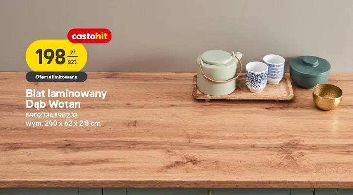 Blat laminowany Dąb Wotan promocja w Castorama