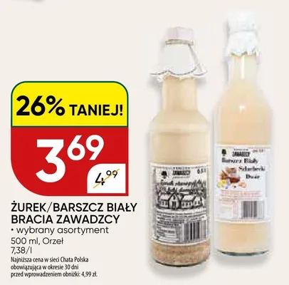 Żurek/barszcz biały wybrany asortyment promocja w Chata Polska