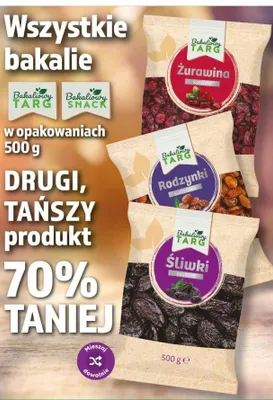 Śliwki suszone Bakaliowy Targ promocja w Dino