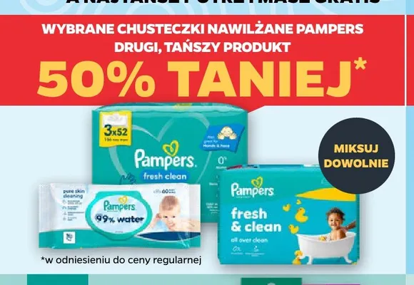 Chusteczki nawilżane Pampers Fresh Clean promocja w Netto