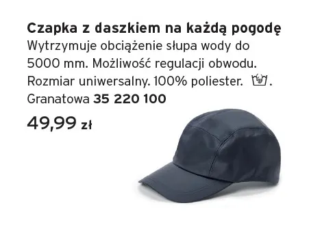 Czapka z daszkiem na każdą pogodę promocja w Tchibo