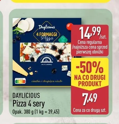 Pizza 4 sery Daylicious promocja w Aldi