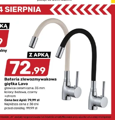Bateria zlewozmywakowa giętka Lavo promocja w Bricomarche