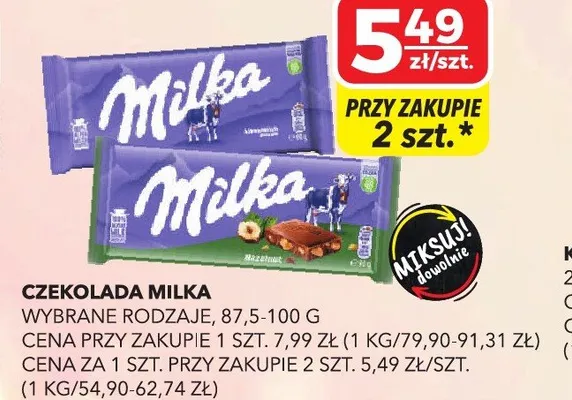 Czekolada Milka promocja w Top Market