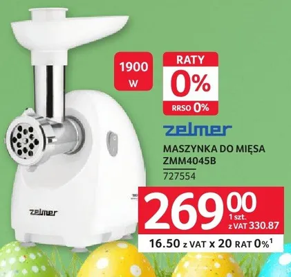 Maszynka do mięsa ZELMER ZMM4045B promocja w Selgros