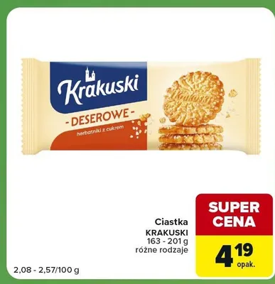 Ciastka Krakuski Deserowe promocja w Carrefour Express