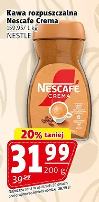 Kawa rozpuszczalna Nescafe Crema promocja w Prim Market