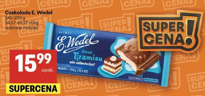 Czekolada smak tiramisu promocja w Delikatesy Centrum