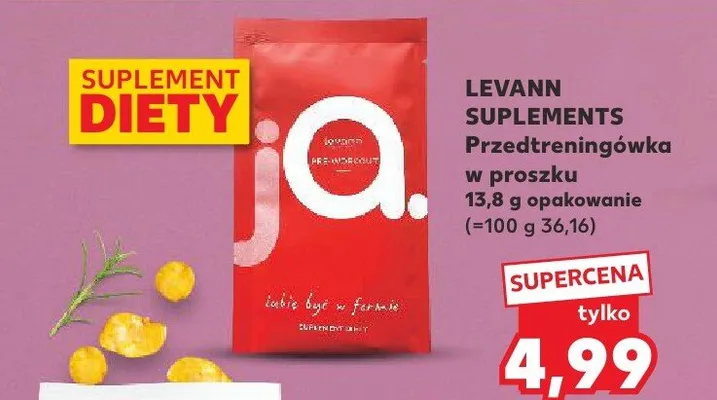 Przedtreningówka w proszku LEVANN promocja w Kaufland