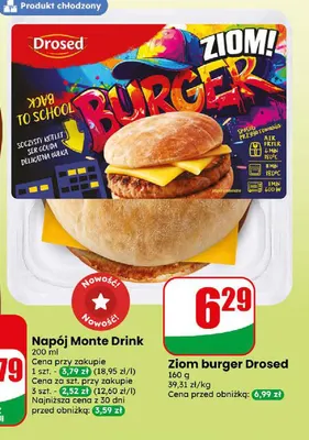 Ziom burger Drosed promocja w Dino