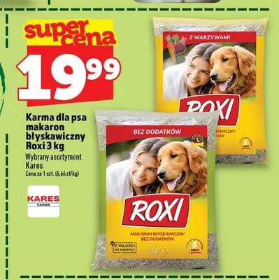 Karma dla psa makaron błyskawiczny Roxi z warzywami promocja w TOPAZ