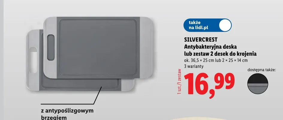 Antybakteryjna deska do krojenia Silvercrest 36,5x25 cm promocja w Lidl