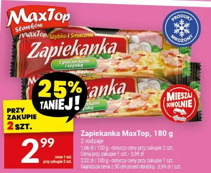 Zapiekanka z szynką i smietaną promocja w Twój Market