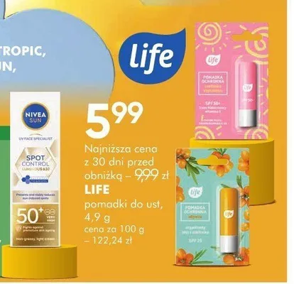 Pomadki do ust Life promocja w Super-Pharm