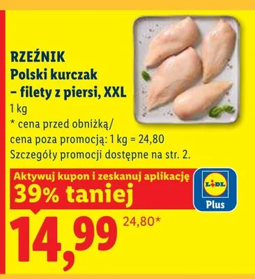 Kurczak polski filety z piersi XXL Rzeźnik promocja w Lidl