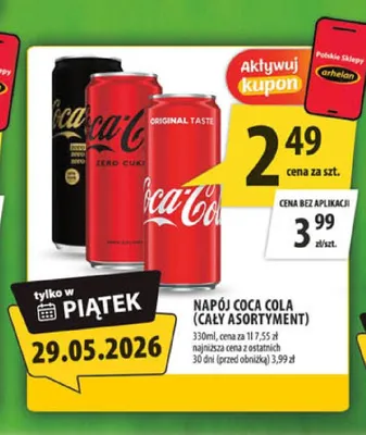 Napój Coca-Cola promocja w Arhelan