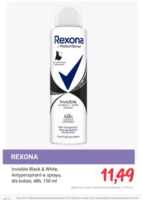 Antyperspirant w sprayu Invisible Black & White dla kobiet 48h promocja w Rossmann
