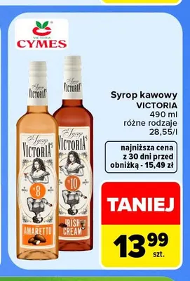 Syrop kawowy amaretto Victoria promocja w Carrefour Market
