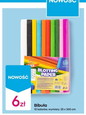 Bibuła Astra 10 kolorów 25x200 cm promocja w Pepco