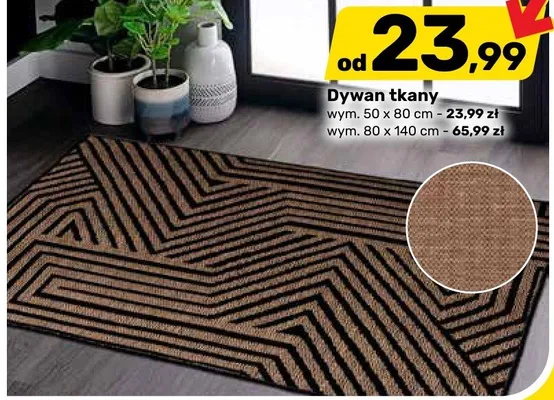 Dywan tkany wym. 50 x 80 cm promocja w Bricomarche